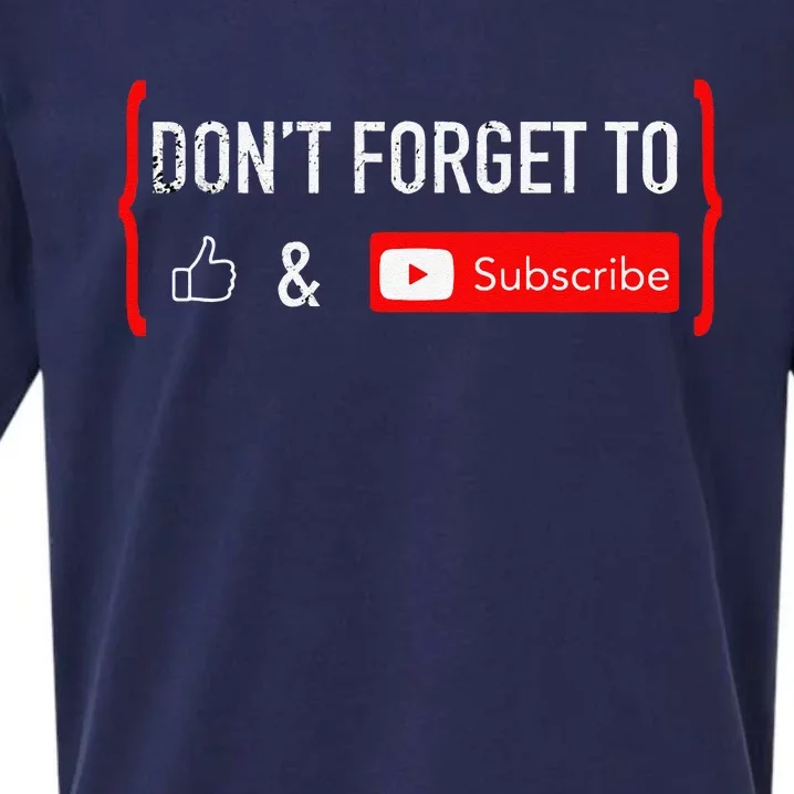 DonT Forget To Like And Subscribe Video Content Creator Sueded Cloud Jersey T-Shirt