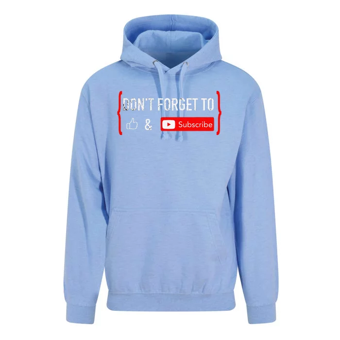 DonT Forget To Like And Subscribe Video Content Creator Unisex Surf Hoodie