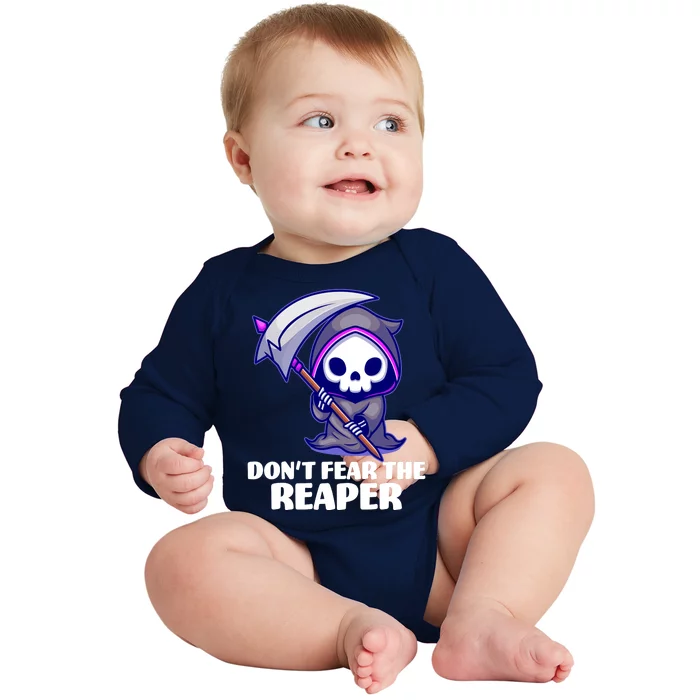 Don't Fear The Reaper Cute Chibi Reaper Baby Long Sleeve Bodysuit