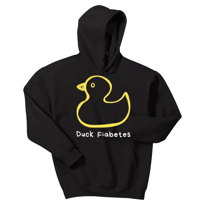 Duck Fiabetes Type 1 Diabetes sucks Kids Hoodie