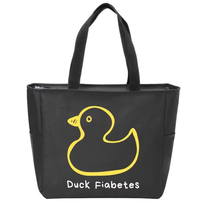 Duck Fiabetes Type 1 Diabetes sucks Zip Tote Bag