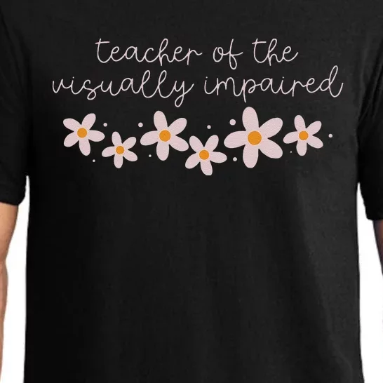 Daisy Flower Teacher Of The Visually Impaired Asl Braille Pajama Set