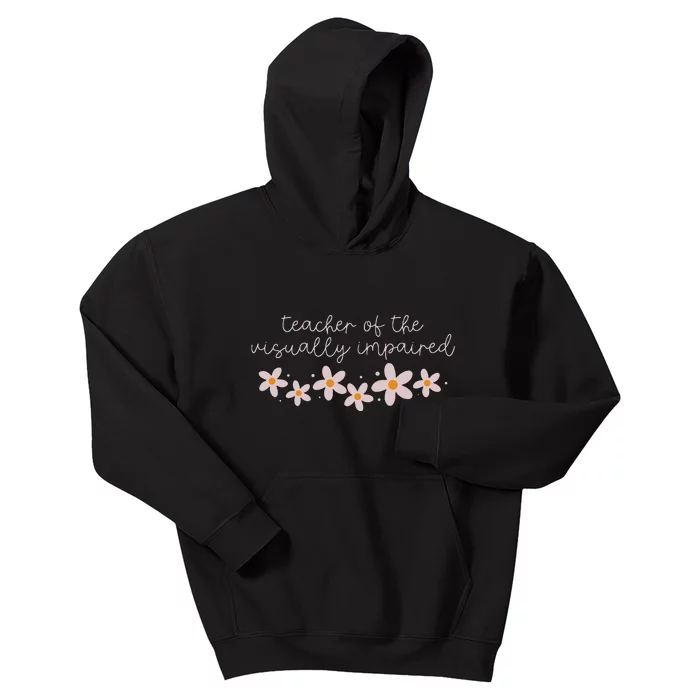 Daisy Flower Teacher Of The Visually Impaired Asl Braille Kids Hoodie