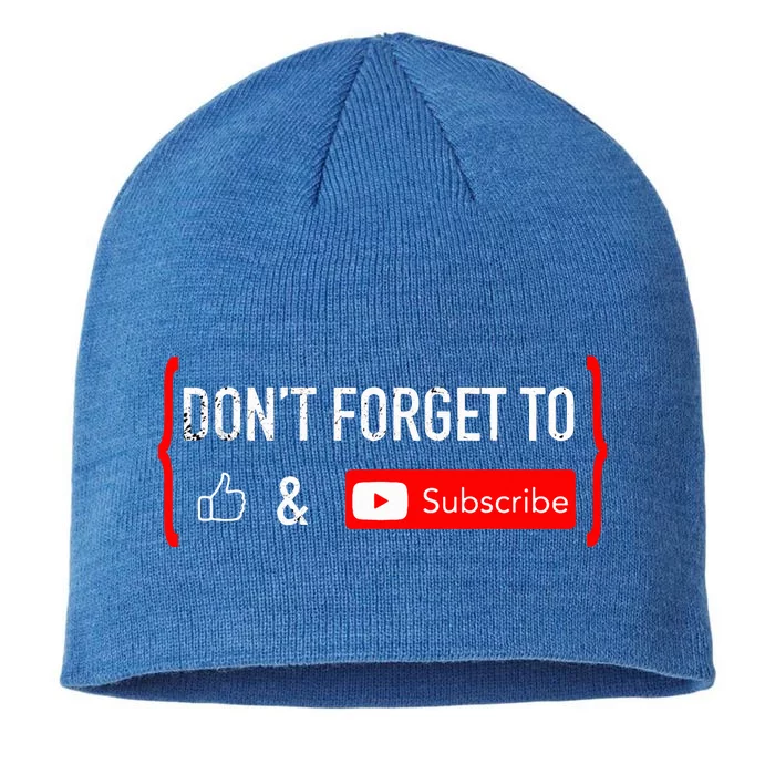 Don't Forget to Like and Subscribe Video Content Creator 8 1/2in Sustainable Knit Beanie