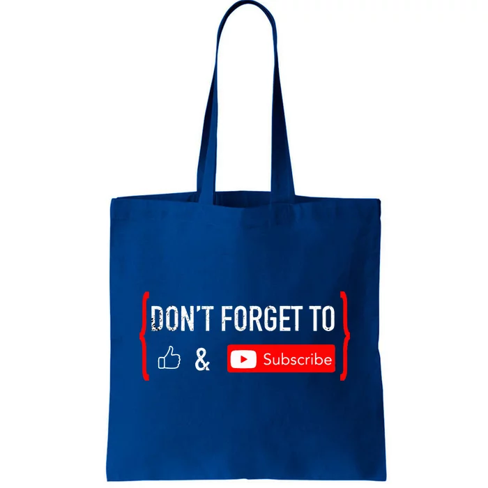 Don't Forget to Like and Subscribe Video Content Creator Tote Bag