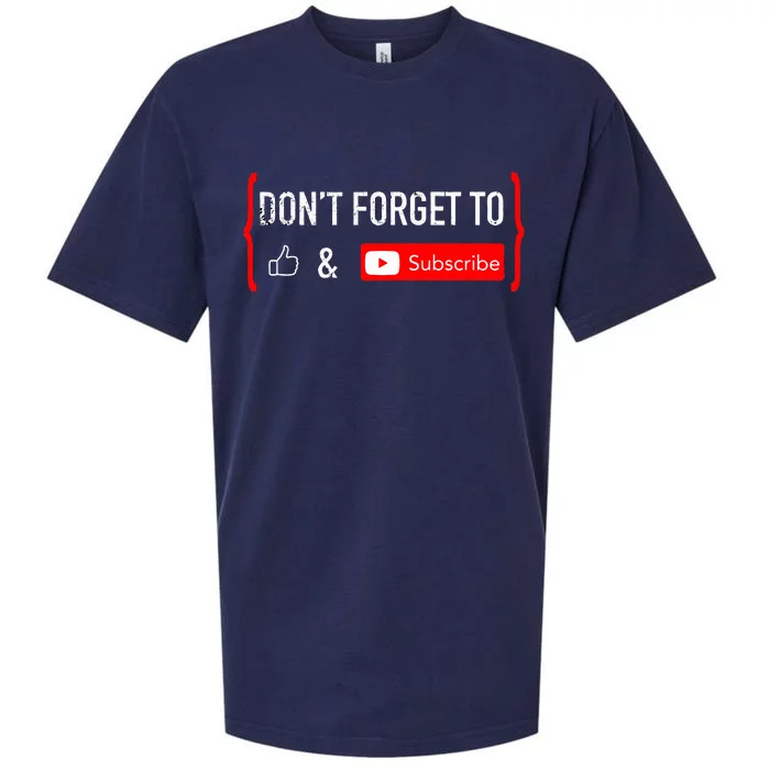 Don't Forget to Like and Subscribe Video Content Creator Sueded Cloud Jersey T-Shirt