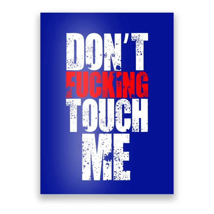 Dont Fucking Touch Me Cool Gift Poster