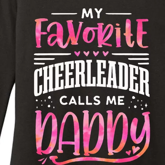 Dad Father Tie Tie Dye Cheer Dad Funny Cheerleading Womens CVC Long Sleeve Shirt