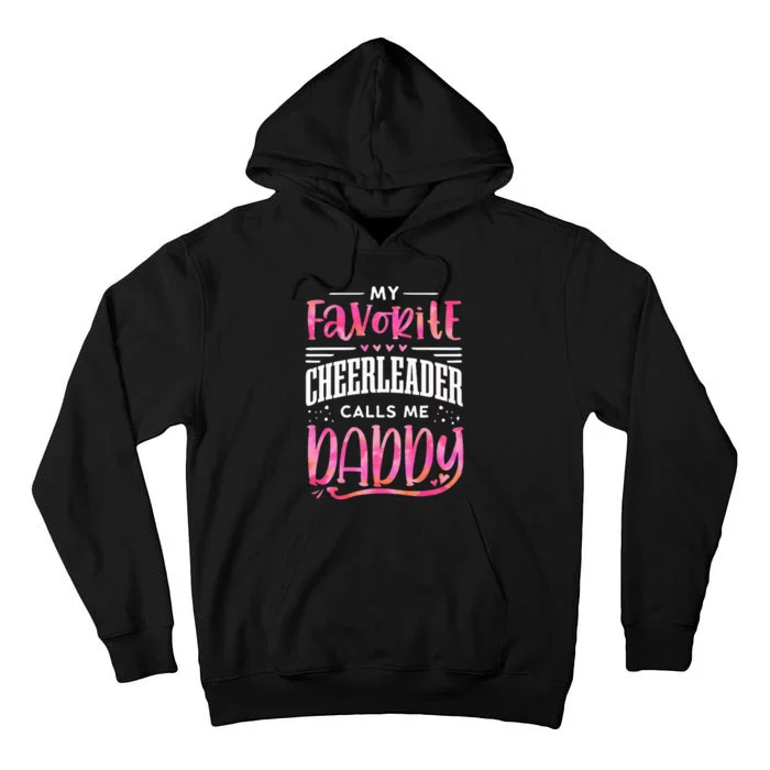 Dad Father Tie Tie Dye Cheer Dad Funny Cheerleading Tall Hoodie