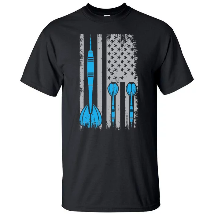 Darts Flag Usa Dartboard Dart Player Tall T-Shirt