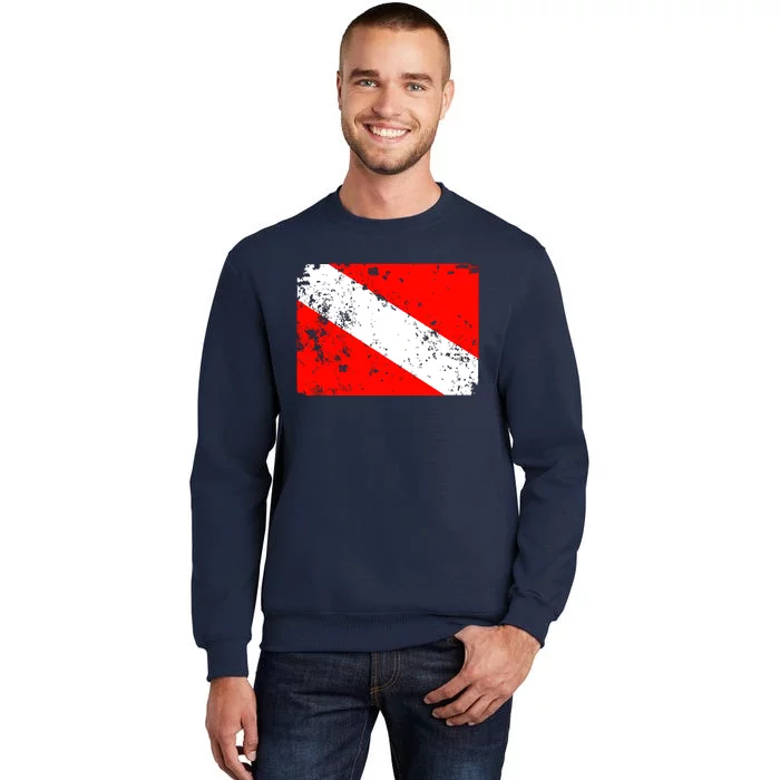 Dive Flag Vintage Worn Scuba Diving Sweatshirt