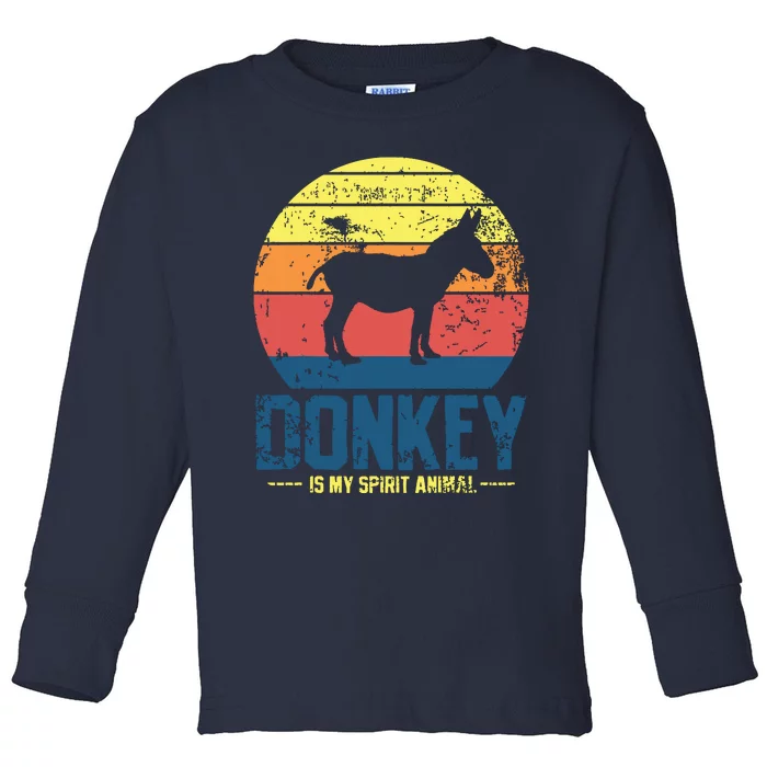 Donkey Farmer Vintage Toddler Long Sleeve Shirt