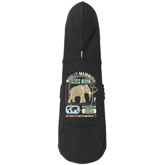 Dinosaur Facts Woolly Mammoth Science & Anatomy Gift Doggie 3-End Fleece Hoodie