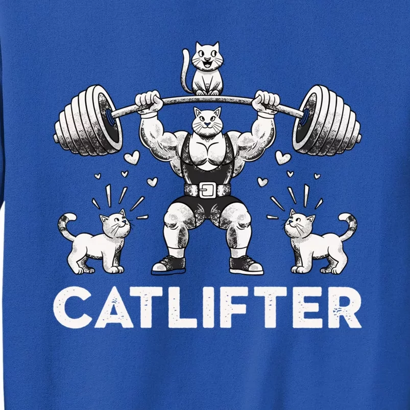 Deadlifter Fitness Workout Bodybuilder Deadlifting Cat Gift Sweatshirt