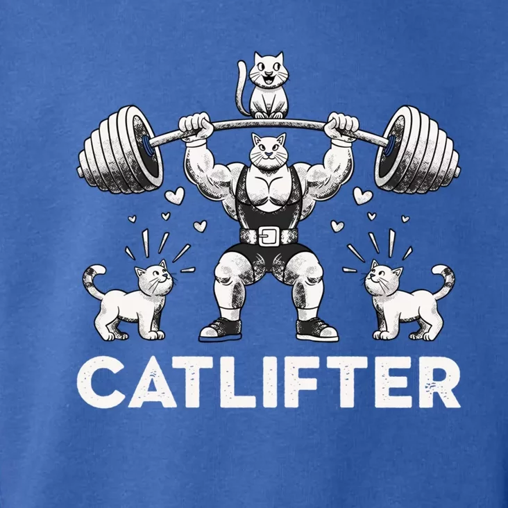 Deadlifter Fitness Workout Bodybuilder Deadlifting Cat Gift Toddler Hoodie