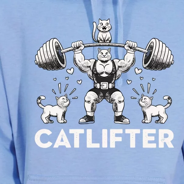 Deadlifter Fitness Workout Bodybuilder Deadlifting Cat Gift Unisex Surf Hoodie