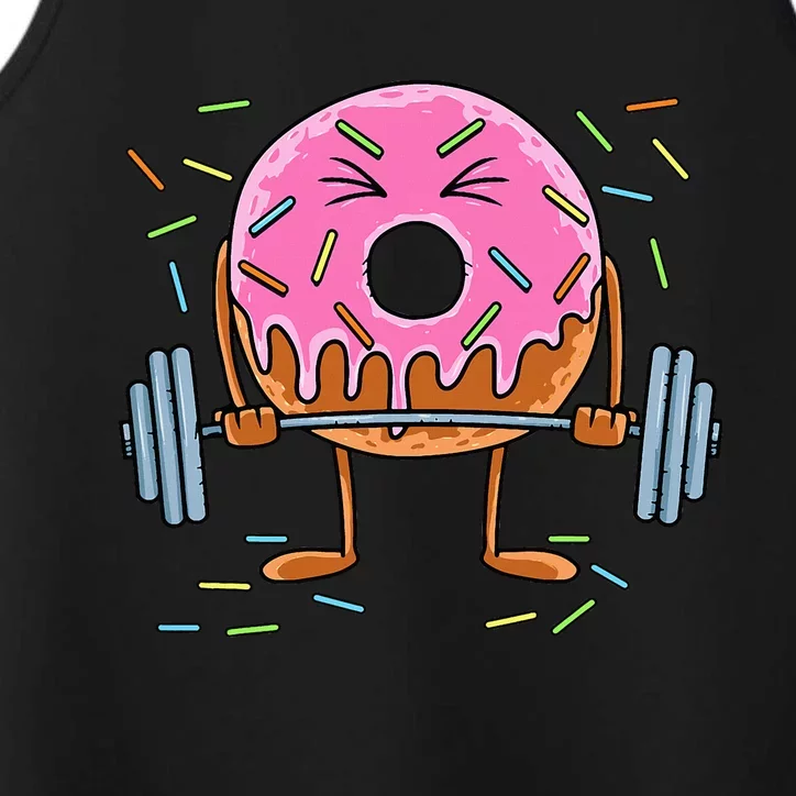 Donut Funny Workout for Gym Weightlifters Performance Tank