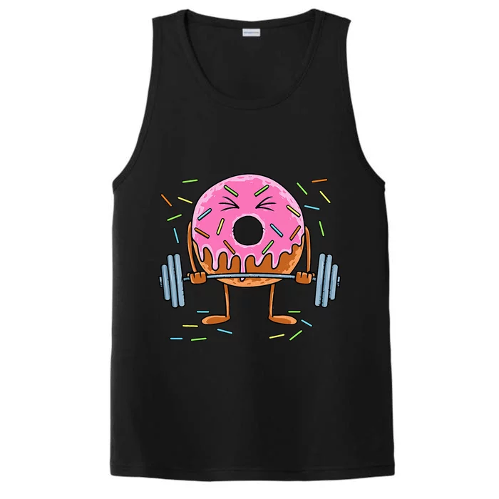 Donut Funny Workout for Gym Weightlifters Performance Tank