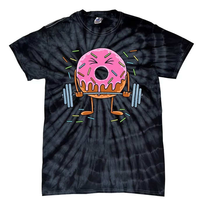 Donut Funny Workout for Gym Weightlifters Tie-Dye T-Shirt