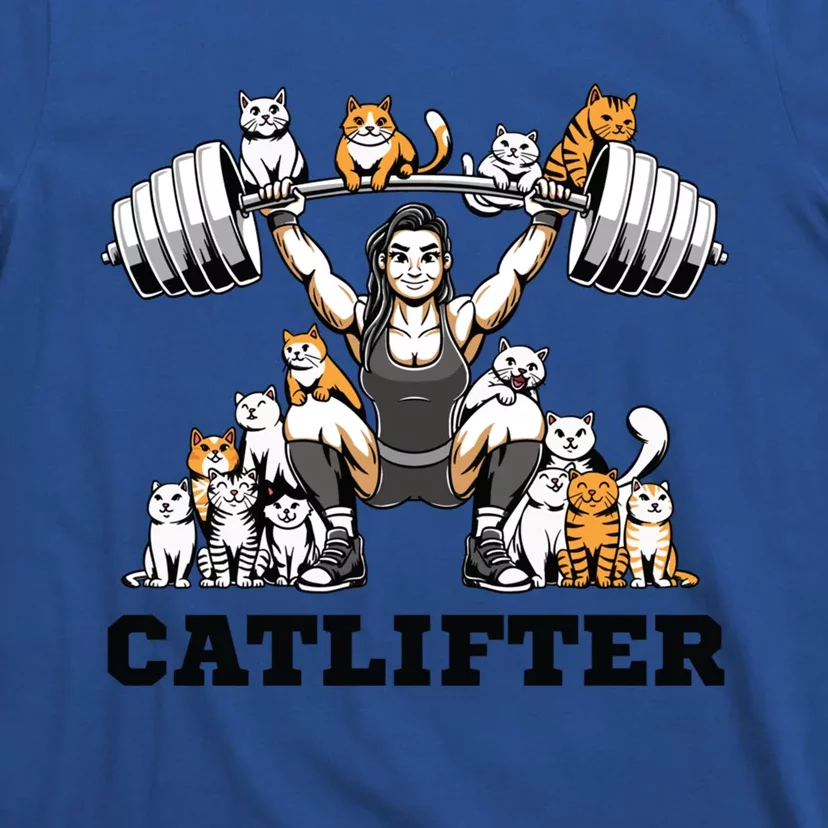 Deadlifter Fitness Workout Bodybuilder Deadlifting Cat Cute Gift T-Shirt