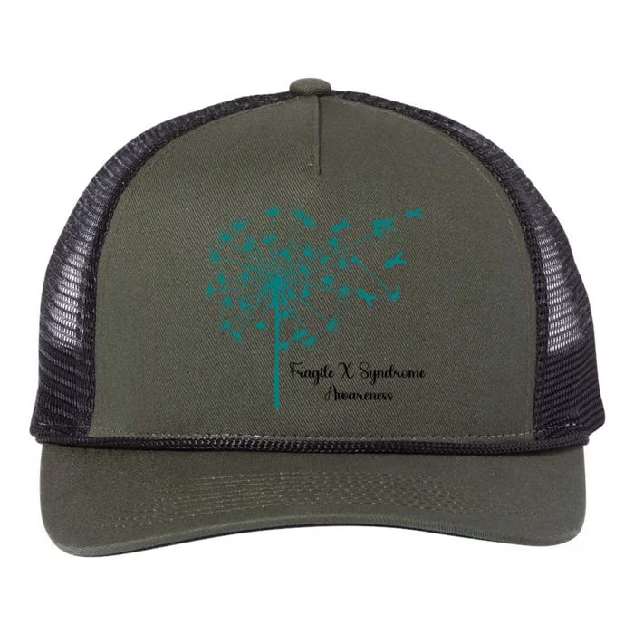 Dandelion Fragile X Syndrome Awareness Family Wear Matching Gift Retro Rope Trucker Hat Cap