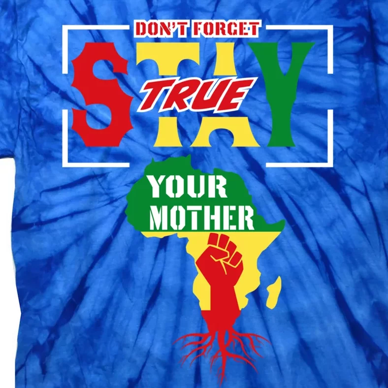 Don't Forget Your Mother Love Africa Map Pan African Pride Funny Gift Tie-Dye T-Shirt