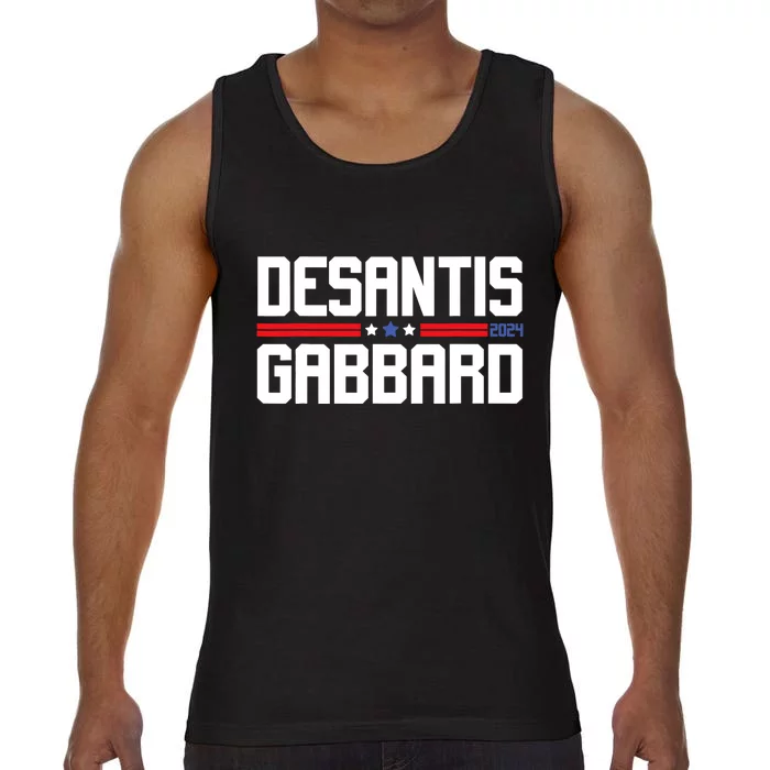 Desantis Gabbard 2024 Ron Desantis Tulsi Gabbard President Comfort Colors® Tank Top