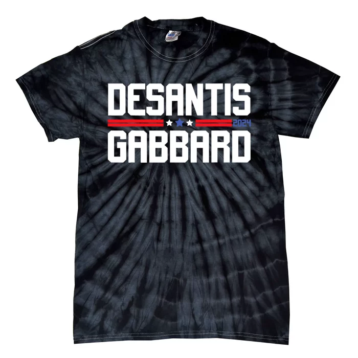 Desantis Gabbard 2024 Ron Desantis Tulsi Gabbard President Tie-Dye T-Shirt