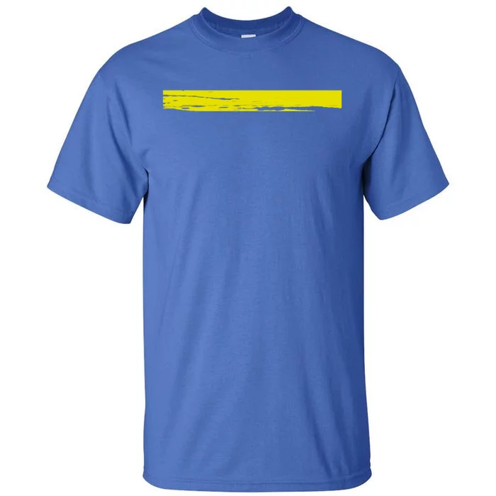 Dispatcher Gift 911 Operator Thin Gold Yellow Line Dispatcher Gift Tall T-Shirt