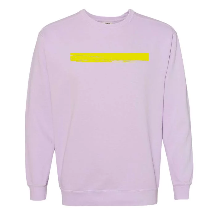 Dispatcher Gift 911 Operator Thin Gold Yellow Line Dispatcher Gift Garment-Dyed Sweatshirt