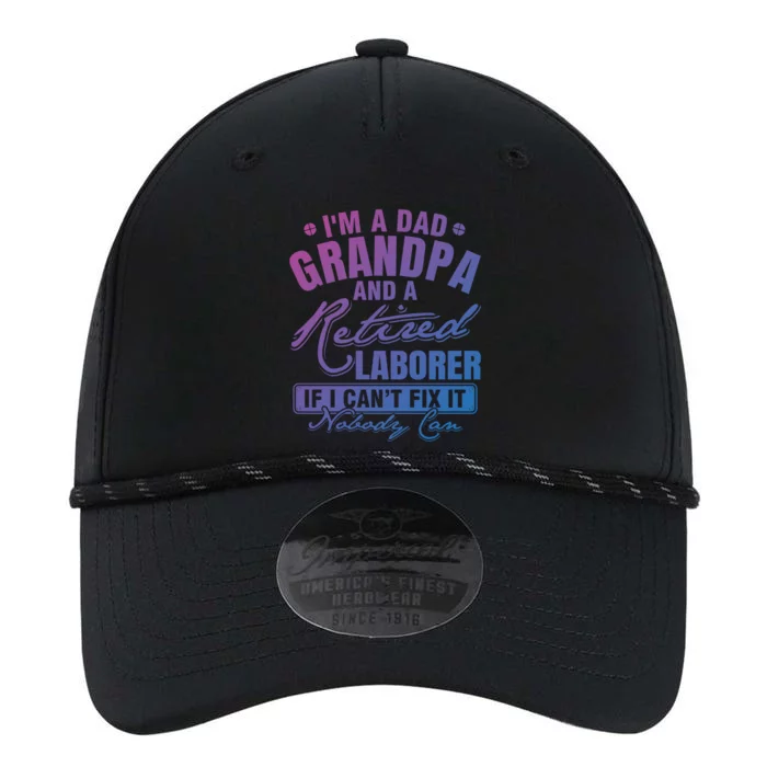 Dad Grandpa And A Retired Laborer Funny Xmas/Fathers Day Gift Performance The Dyno Cap