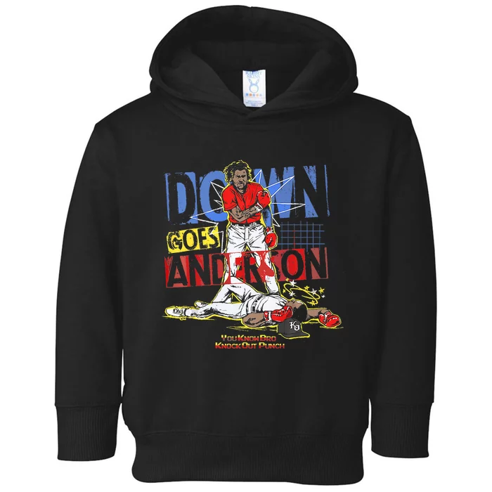 DOWN GOES ANDERSON FUNNY BASEBALL Trending Design Toddler Hoodie