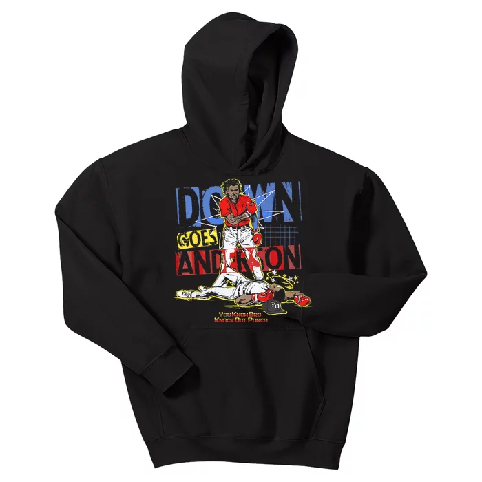 DOWN GOES ANDERSON FUNNY BASEBALL Trending Design Kids Hoodie