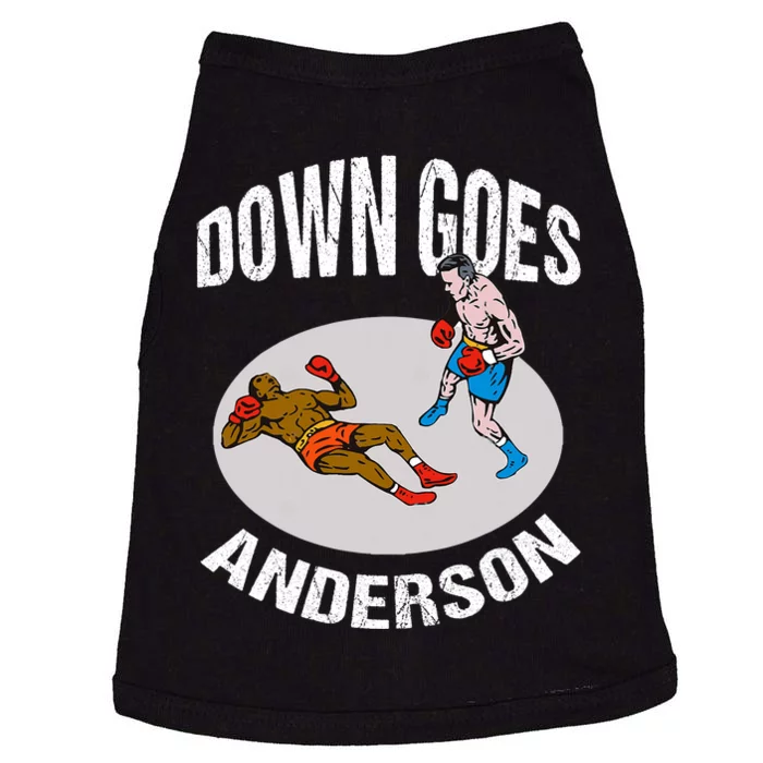 DOWN GOES ANDERSON Knockout Punch Doggie Tank