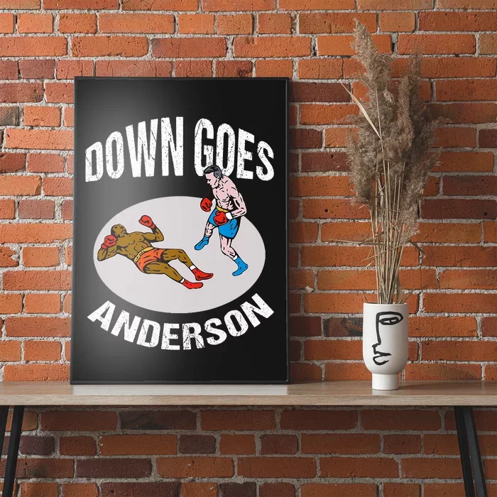 DOWN GOES ANDERSON Knockout Punch Poster