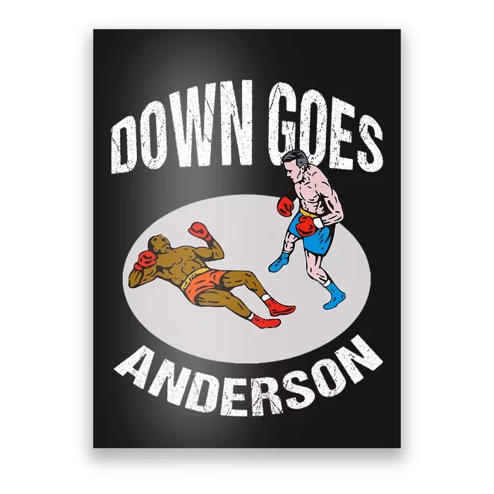 DOWN GOES ANDERSON Knockout Punch Poster