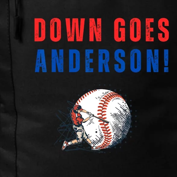 Down Goes Anderson! Funny Trending Quotes Daily Commute Backpack