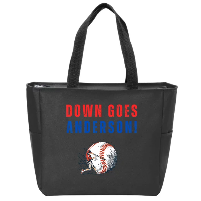 Down Goes Anderson! Funny Trending Quotes Zip Tote Bag