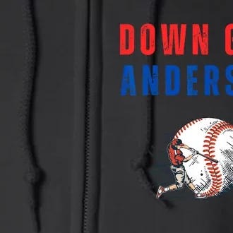 Down Goes Anderson! Funny Trending Quotes Full Zip Hoodie