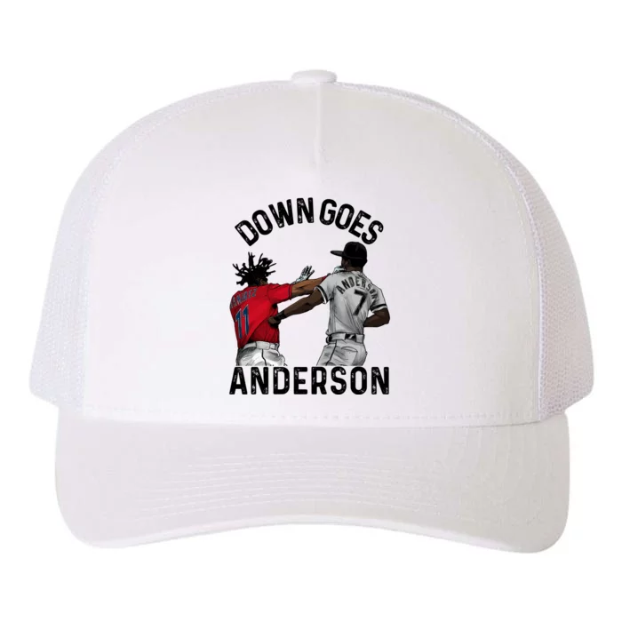 Down Goes Anderson Yupoong Adult 5-Panel Trucker Hat