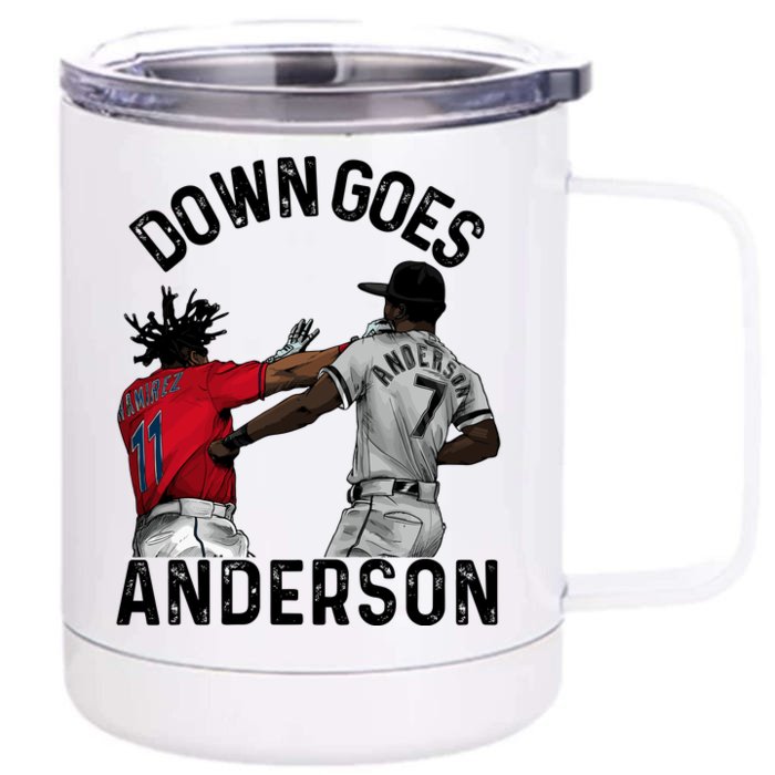 Down Goes Anderson Front & Back 12oz Stainless Steel Tumbler Cup