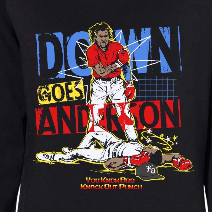 Down Goes Anderson Womens California Wash Sweatshirt