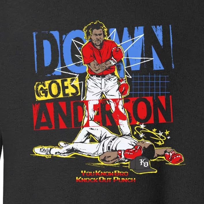 Down Goes Anderson Toddler Sweatshirt