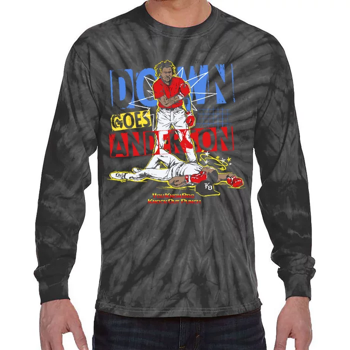 Down Goes Anderson Tie-Dye Long Sleeve Shirt