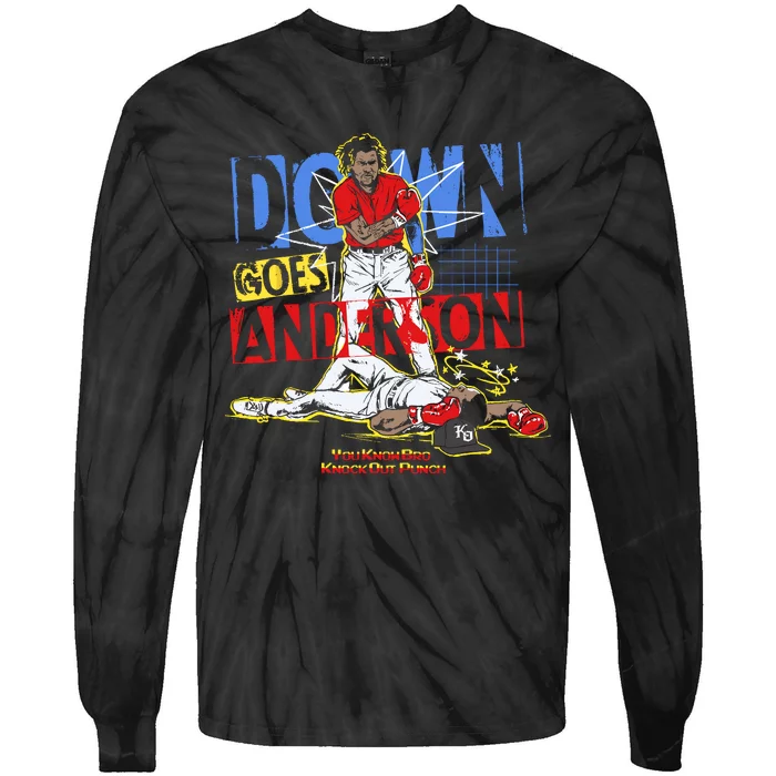 Down Goes Anderson Tie-Dye Long Sleeve Shirt