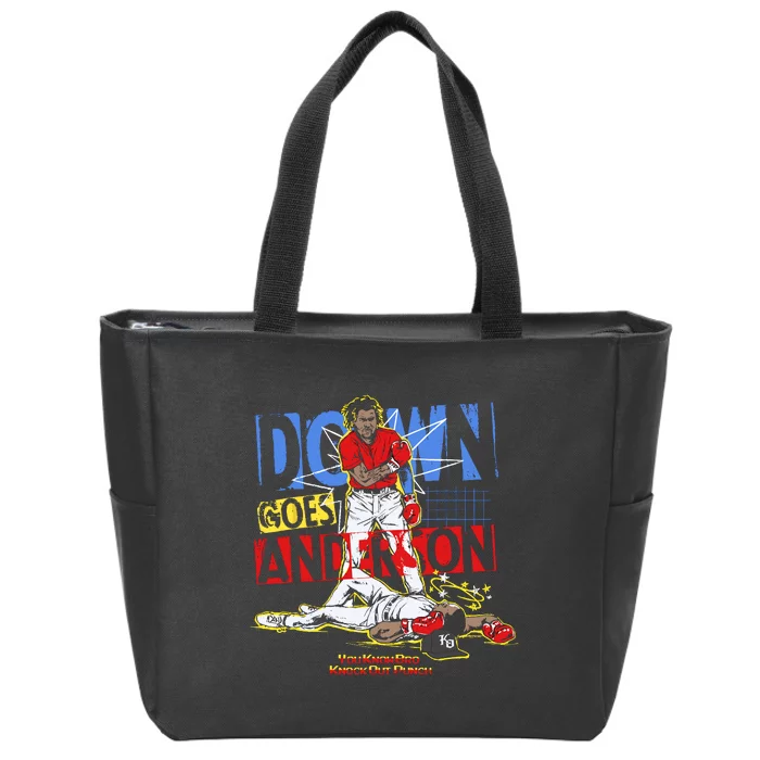 Down Goes Anderson Zip Tote Bag