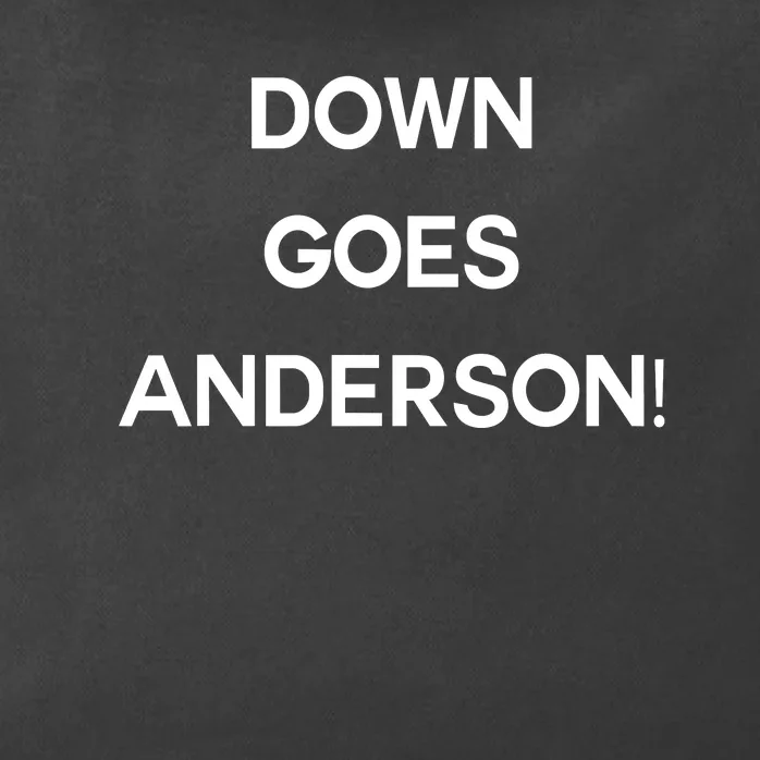 Down Goes Anderson Zip Tote Bag