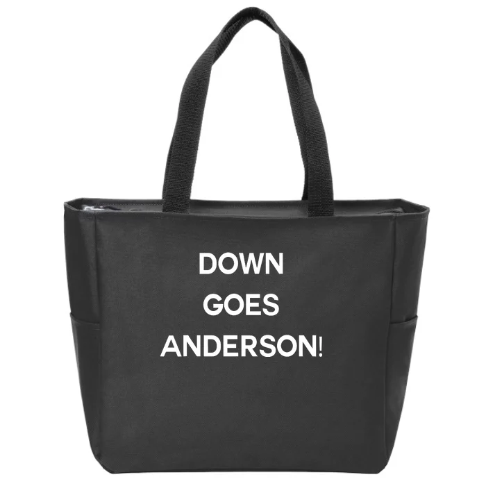 Down Goes Anderson Zip Tote Bag