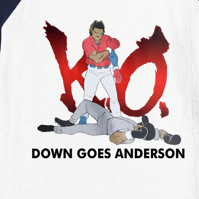 Down Goes Anderson Funny Baseball Meme Baseball Sleeve Shirt