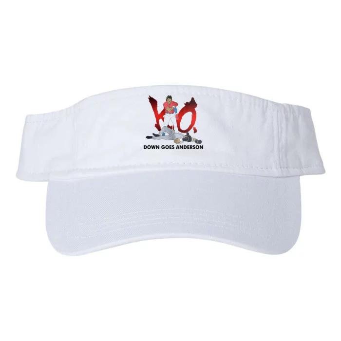 Down Goes Anderson Funny Baseball Meme Valucap Bio-Washed Visor